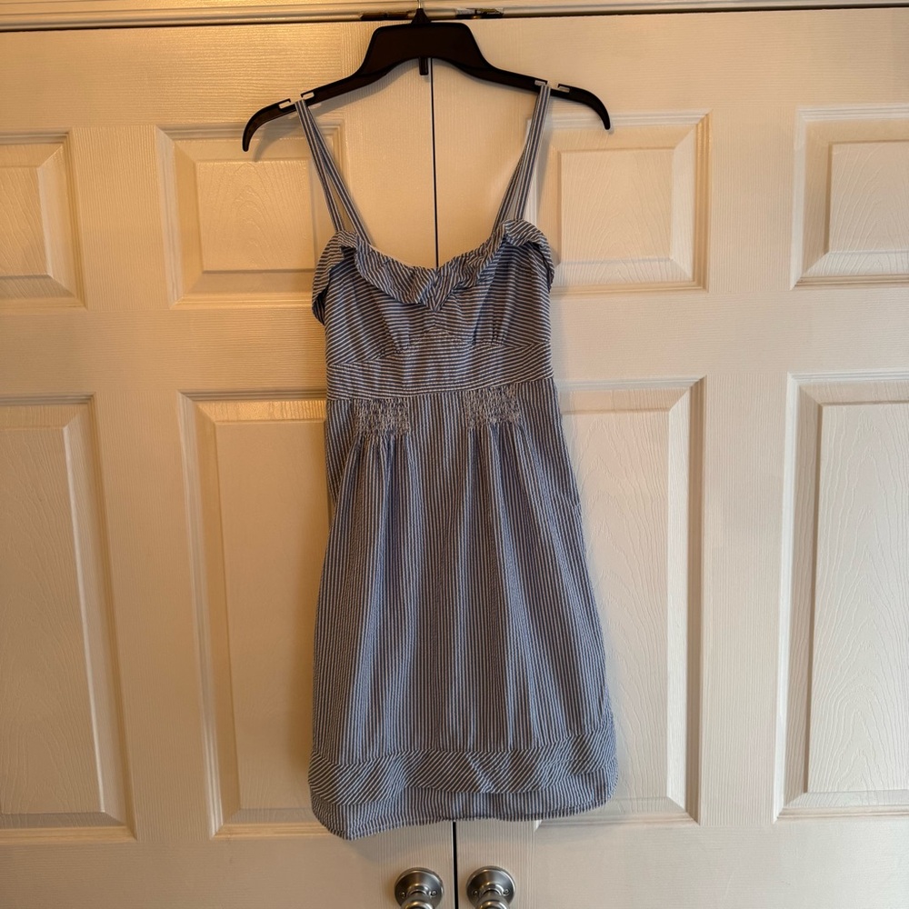 American Eagle Outfitters Blue and White Striped Mini Dress